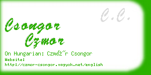 csongor czmor business card